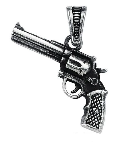 Revolver Silah Kolye Ucu