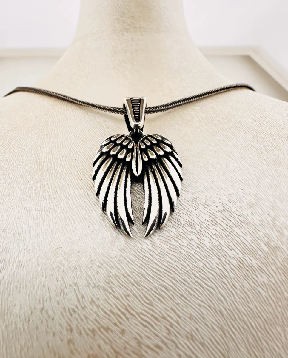 Simetrik Melek Kanadı Kolye Ucu