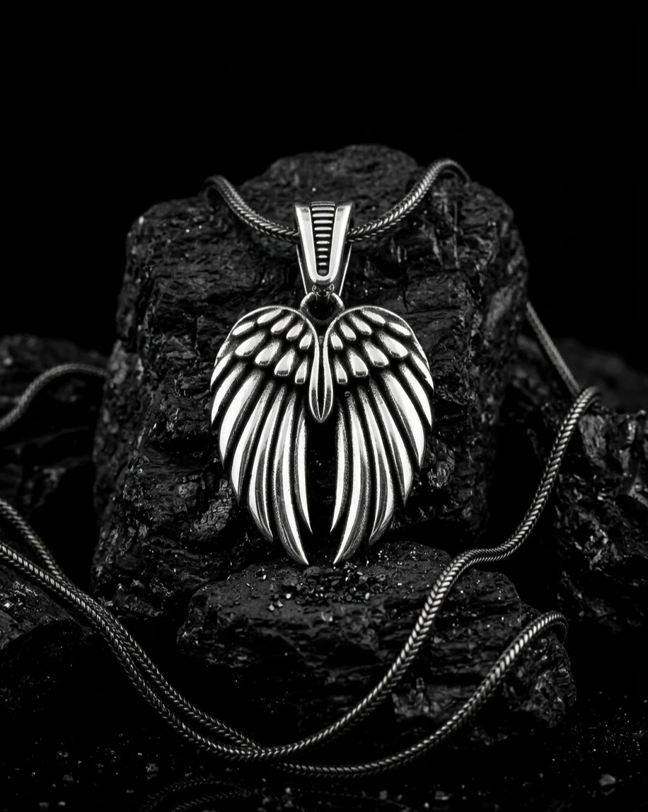 Simetrik Melek Kanadı Kolye Ucu