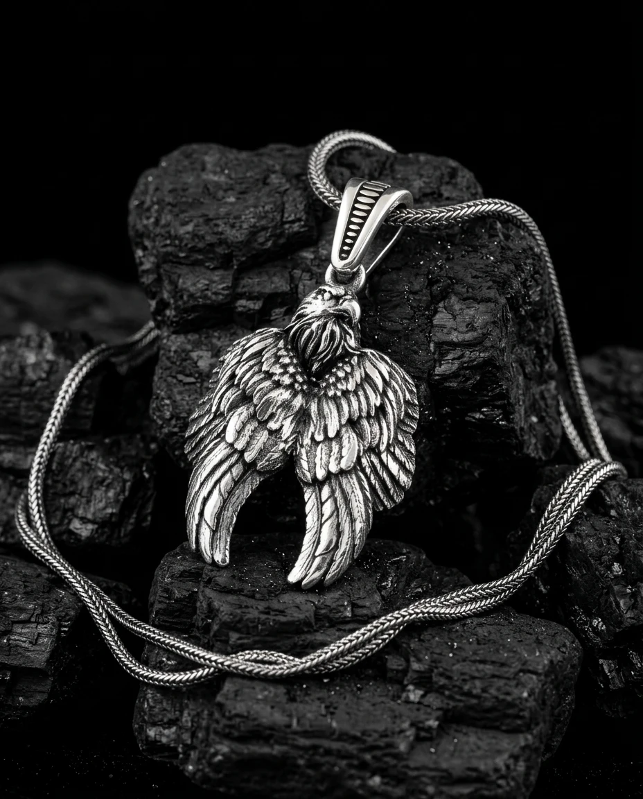 Üç Boyutlu Süzülen Kartal Kolye