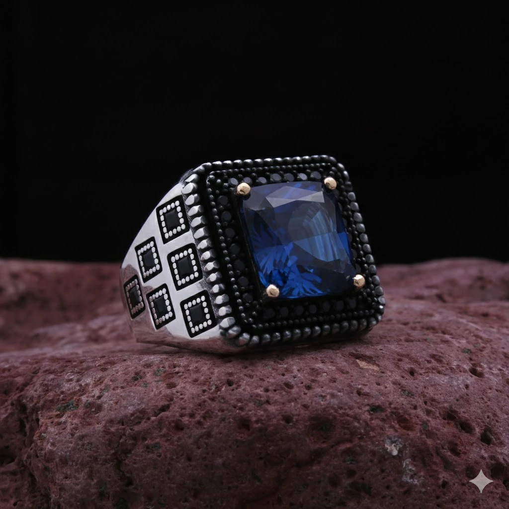 Siyaz Zirkon Taş Prenses Kesim Özel Tasarım