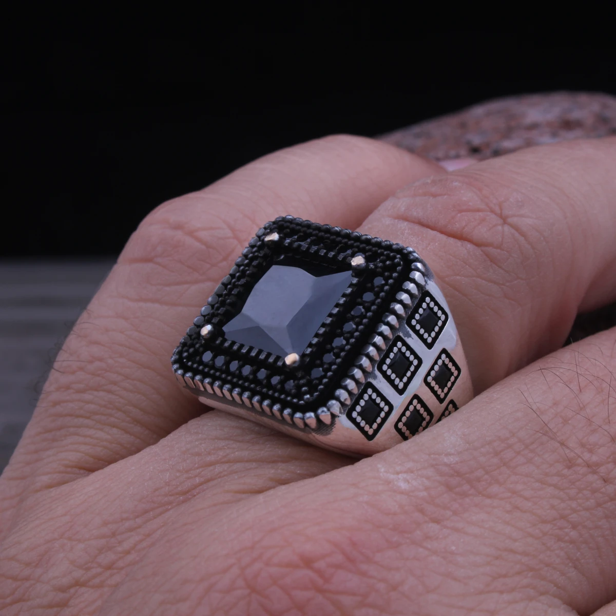 Siyaz Zirkon Taş Prenses Kesim Özel Tasarım