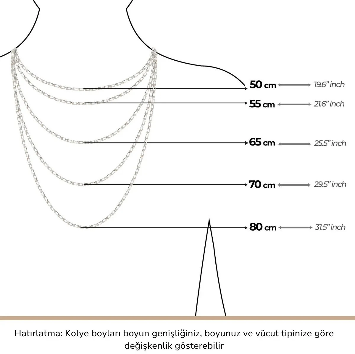 Kral Zincir 50.00 cm  4.00 mm (Kare Köşeli) (Kopya)