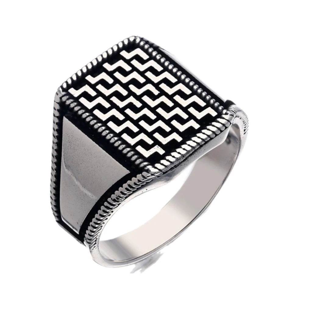 Özel Tasarım Gümüş Erkek Yüzüğü
