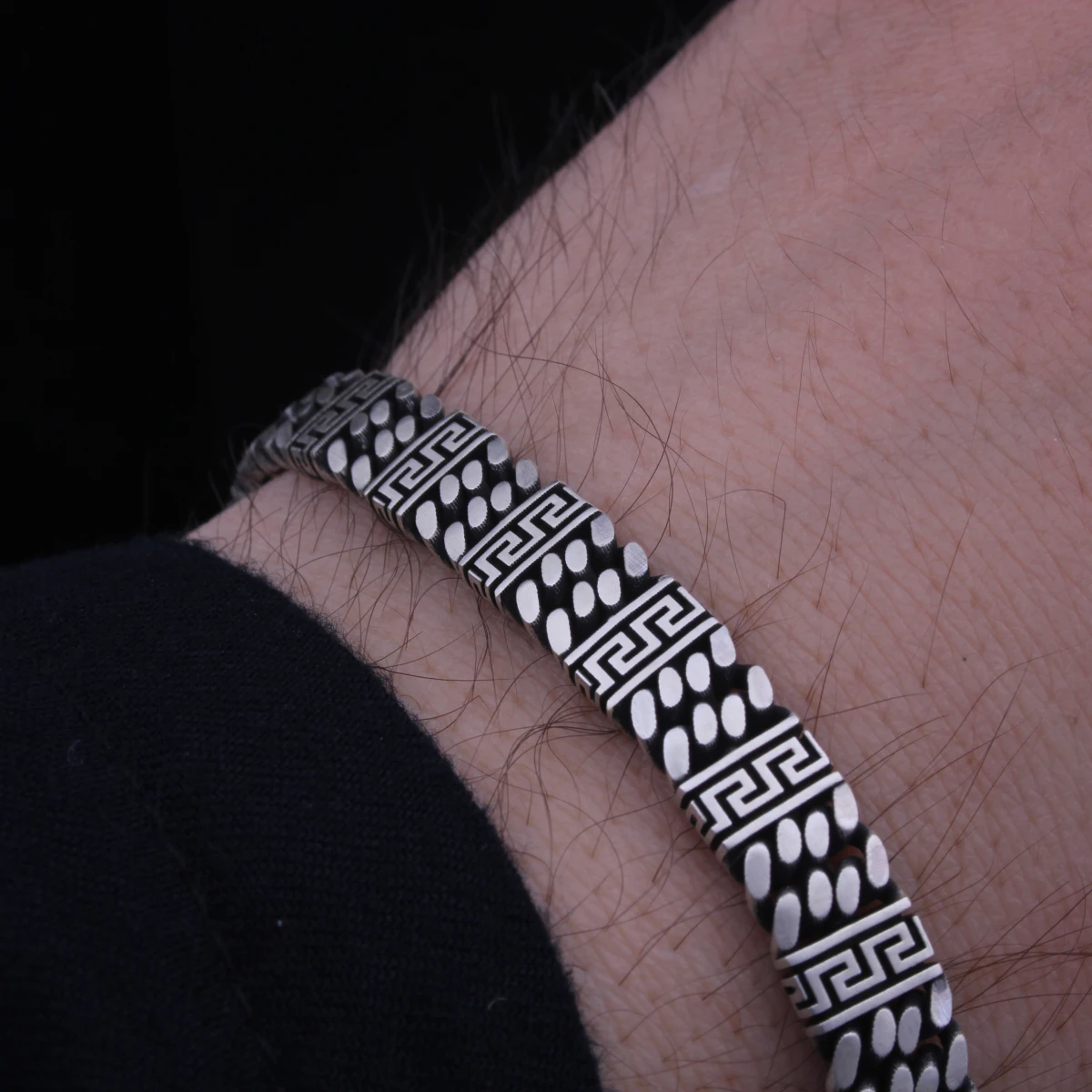 Grek (Yunan) Desenli Gurmet Erkek Bileklik