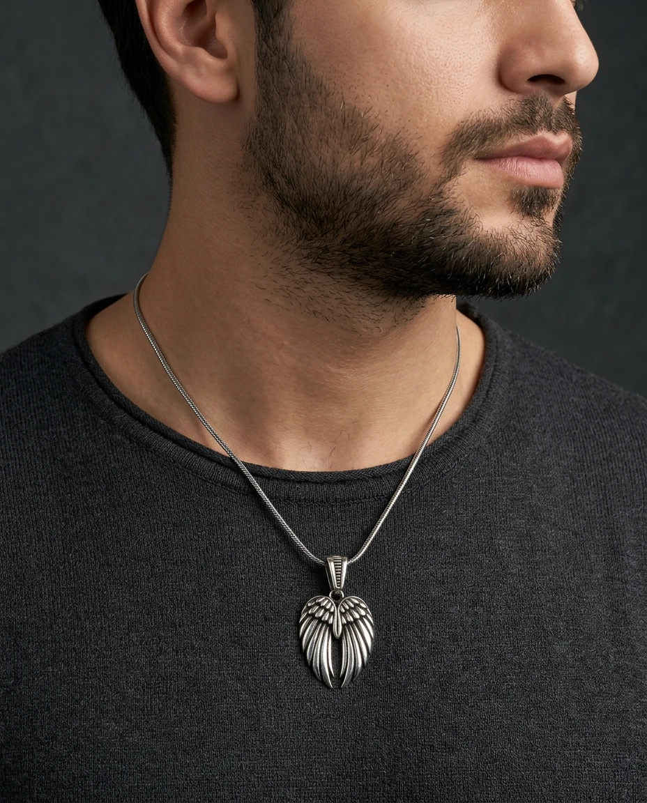 Simetrik Melek Kanadı Kolye Ucu